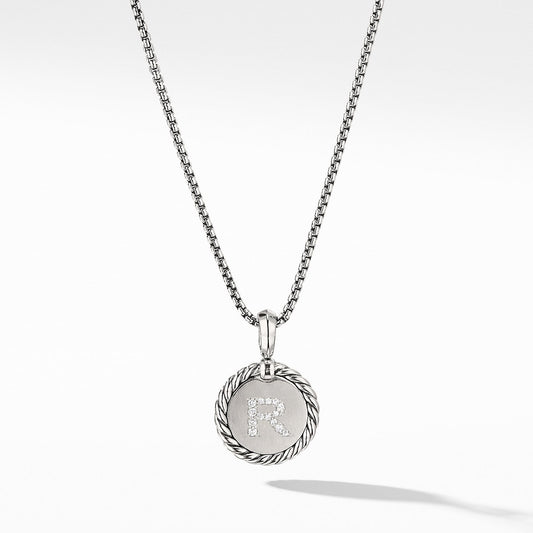 Initial Charm Necklace with Diamonds - David Yurman- Diamond Cellar