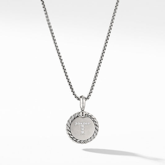 Initial Charm Necklace with Diamonds - David Yurman- Diamond Cellar