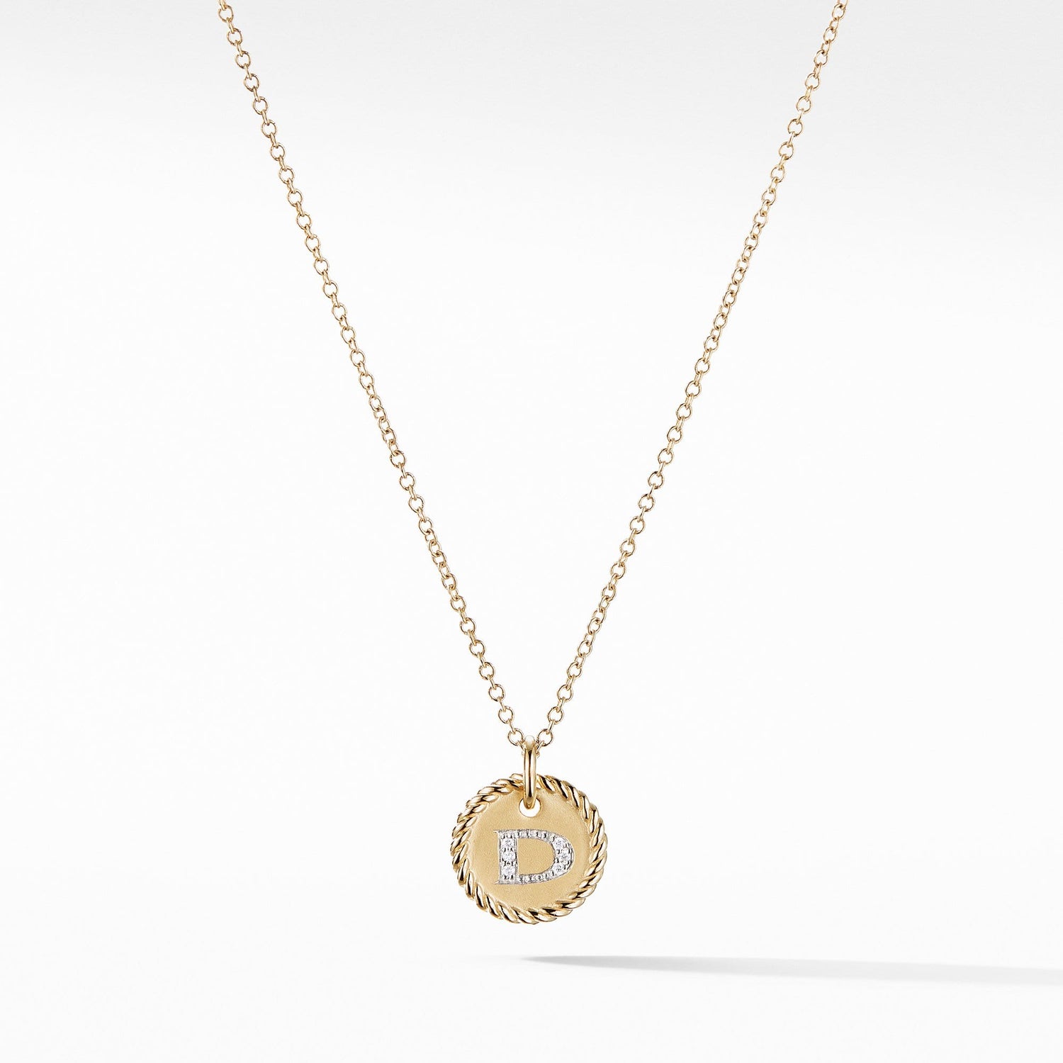 Initial "D" Pendant with Diamonds - David Yurman- Diamond Cellar