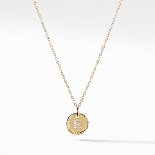 Initial "E" Pendant with Diamonds - David Yurman- Diamond Cellar