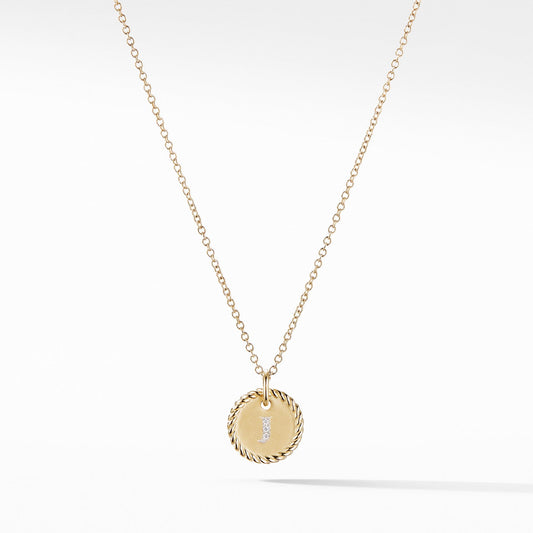 Initial "J" Pendant with Diamonds - David Yurman- Diamond Cellar