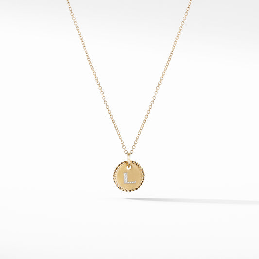 Initial "L" Pendant with Diamonds - David Yurman- Diamond Cellar