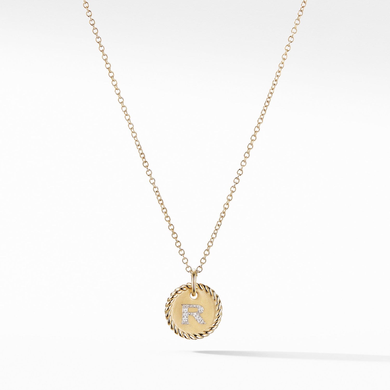 Initial "R" Pendant with Diamonds - David Yurman- Diamond Cellar