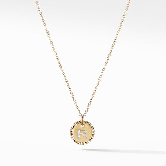 Initial "R" Pendant with Diamonds - David Yurman- Diamond Cellar