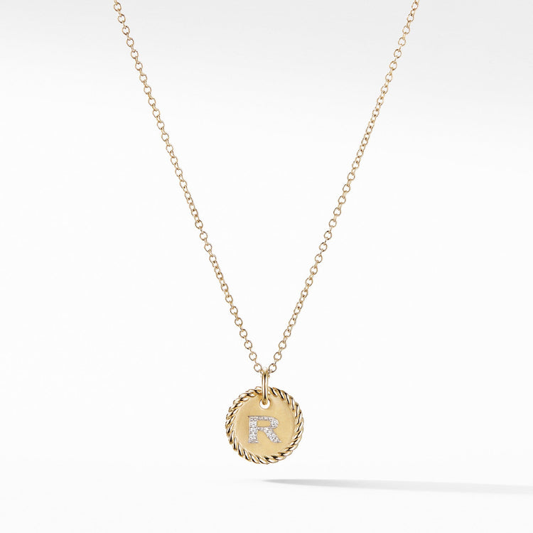 Initial "R" Pendant with Diamonds - David Yurman- Diamond Cellar