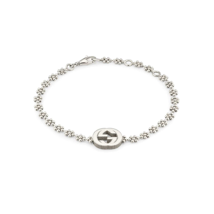 Interlocking G Flower Chain Bracelet - Gucci- Diamond Cellar