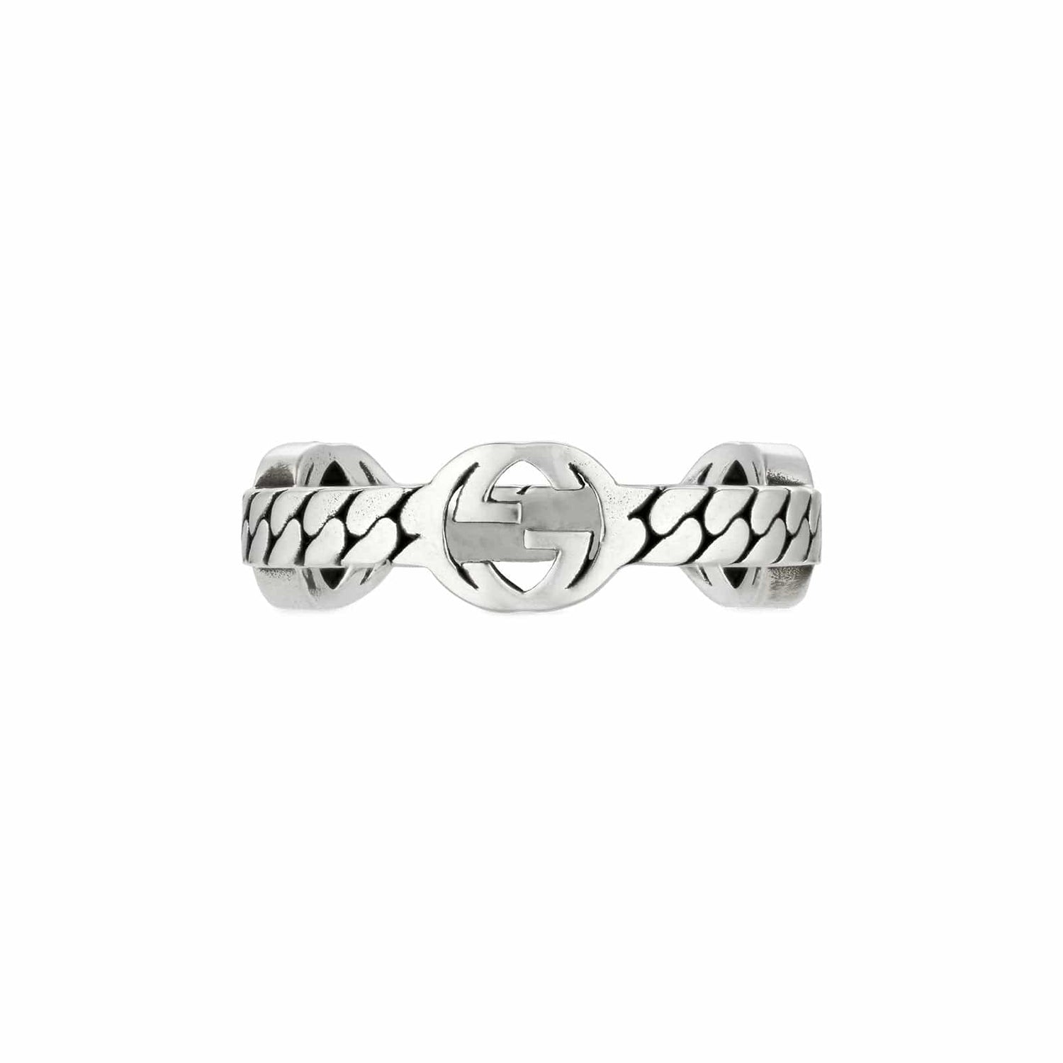 Interlocking G Station Ring - Gucci- Diamond Cellar