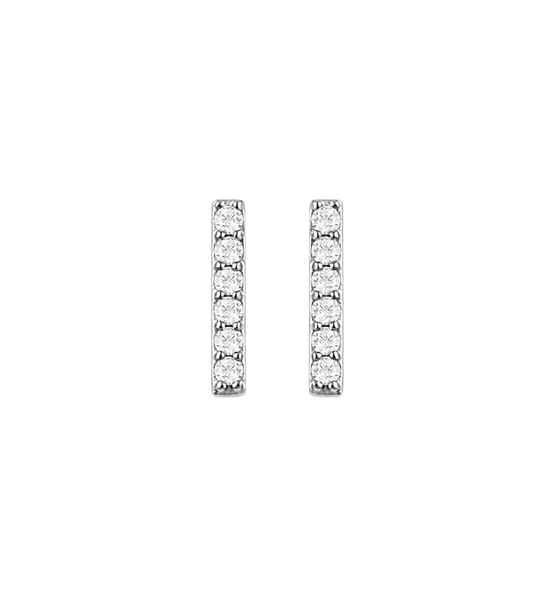 Lab Grown Diamond Bar Earrings (1/10 tcw) - Céleste Created Diamonds- Diamond Cellar