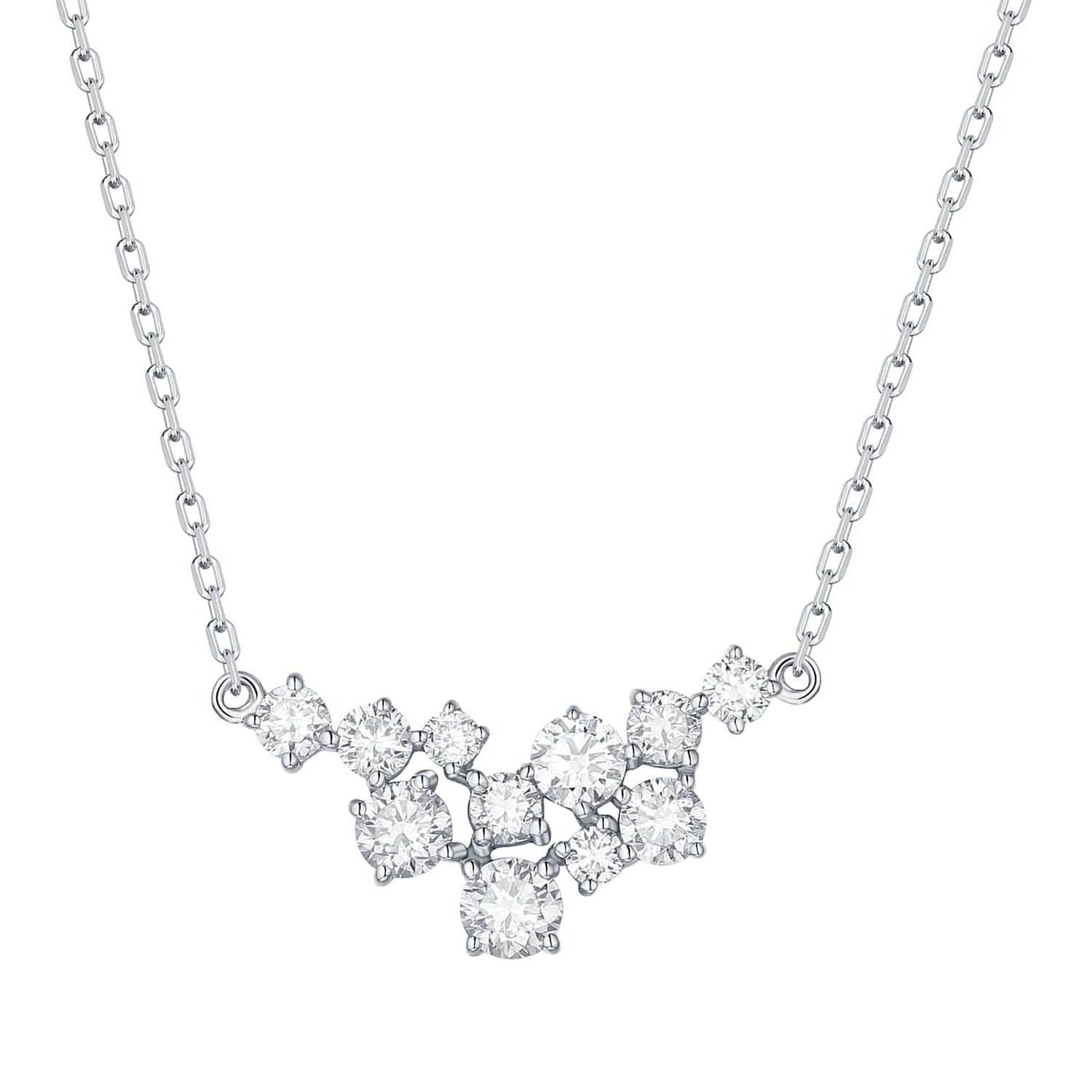 Lab Grown Diamond Cluster Necklace by Céleste Created Diamonds