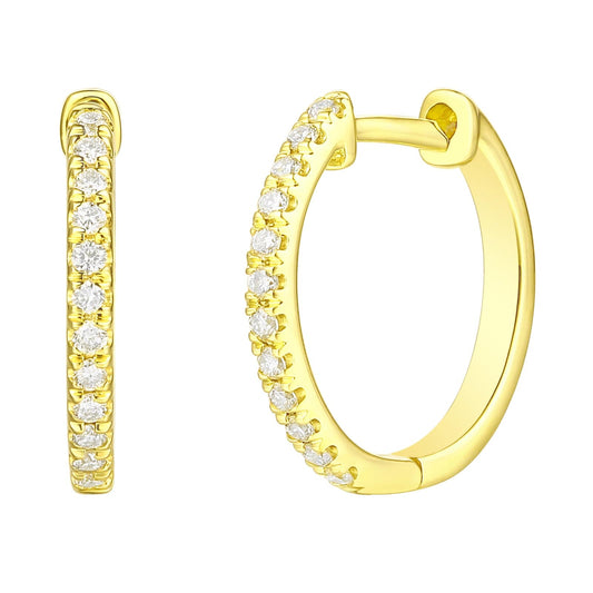 Lab Grown Diamond Huggie Earrings - Céleste Created Diamonds- Diamond Cellar