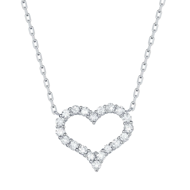 Lab Grown Diamond Open Heart Necklace - Céleste Created Diamonds- Diamond Cellar