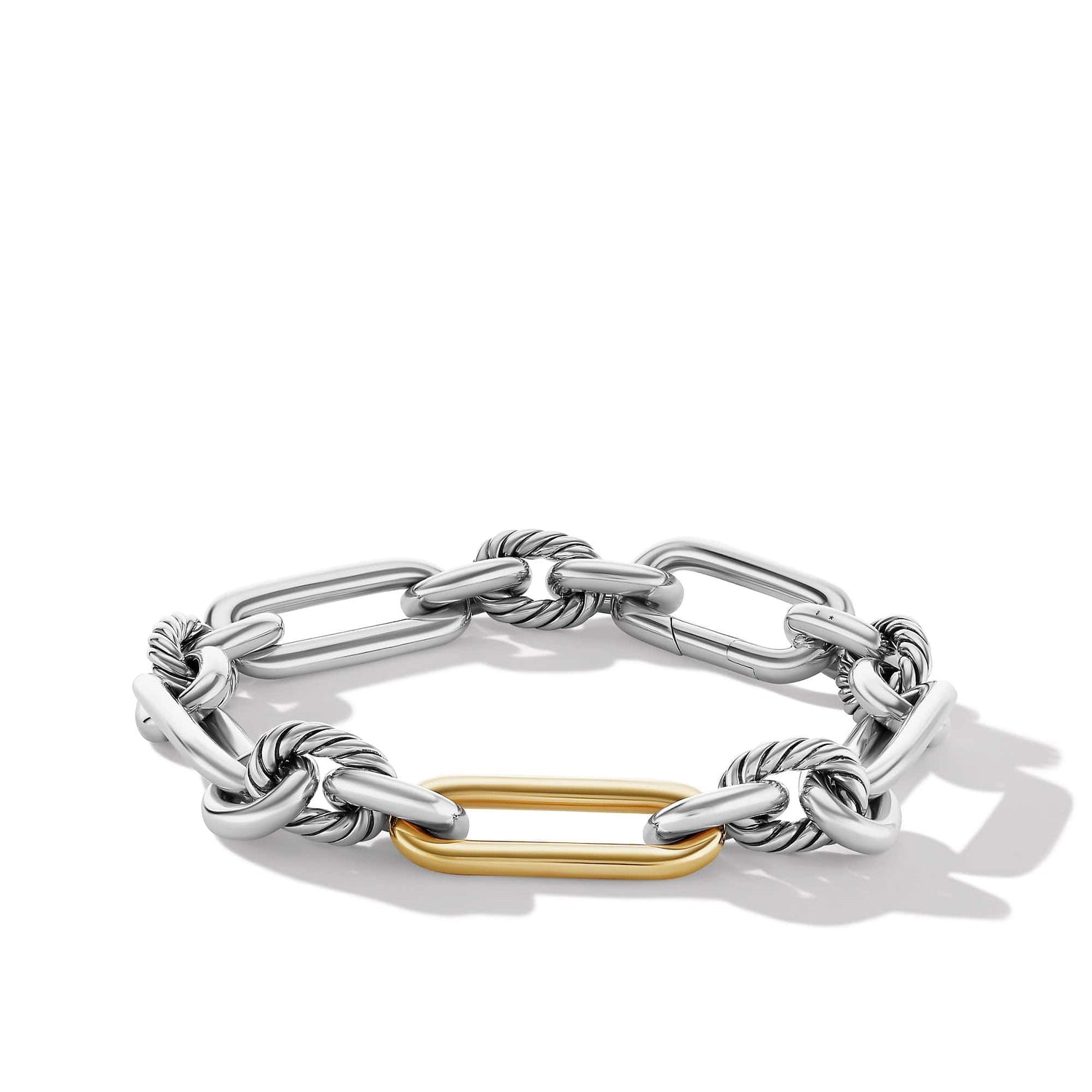 Lexington Chain Bracelet in Sterling Silver with 18K Yellow Gold - David Yurman- Diamond Cellar