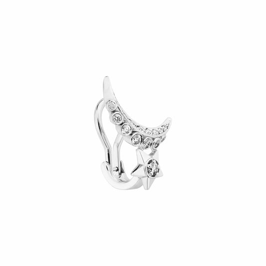 Lune Single Earring with Diamonds - Chanel- Diamond Cellar