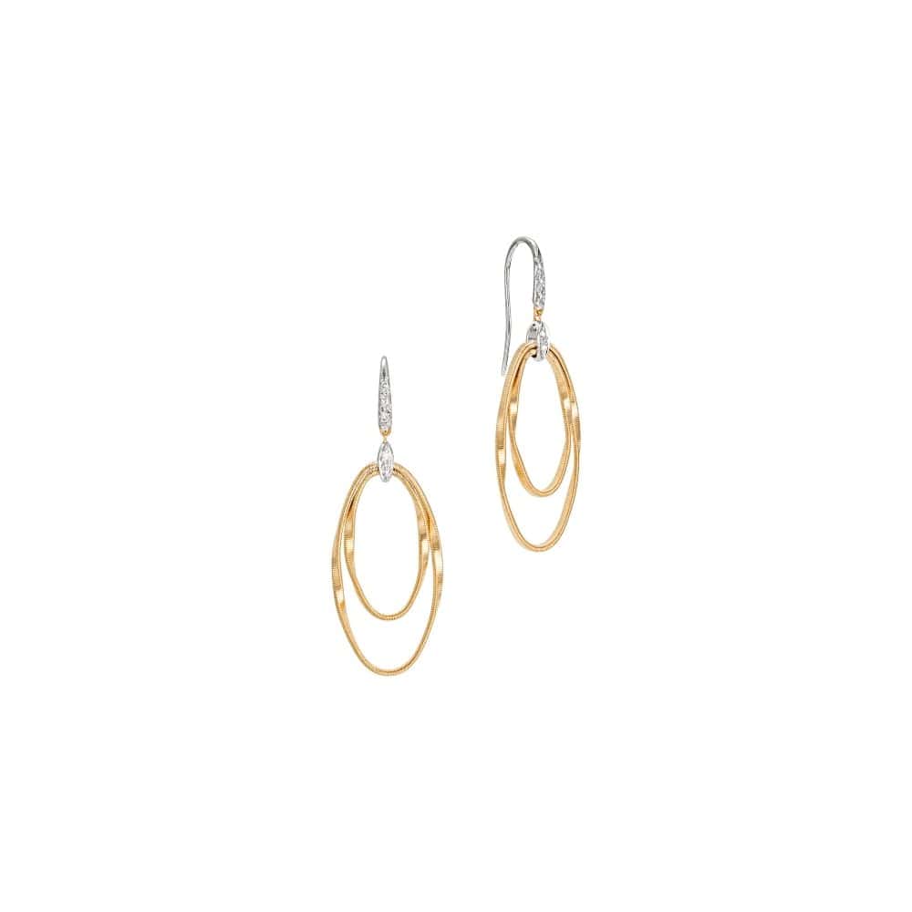 Marrakech Onde Double Concentric Earrings with Diamonds - Marco Bicego- Diamond Cellar
