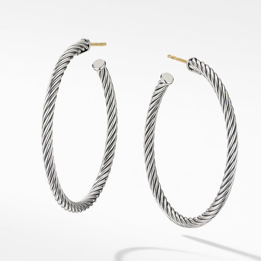 Medium Cable Hoop Earrings - David Yurman- Diamond Cellar