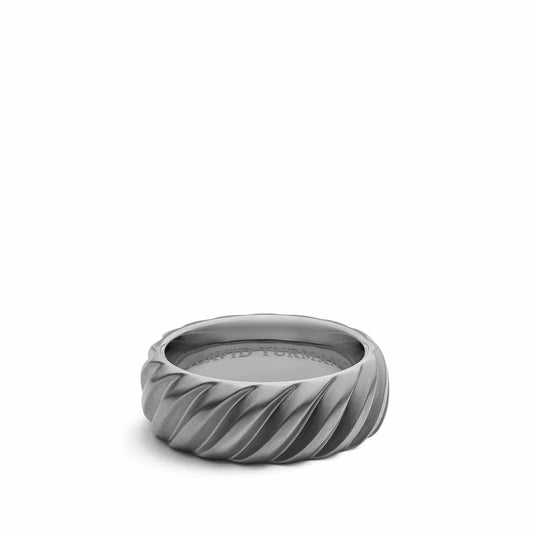 Modern Cable Wide Band Ring with Gray Titanium - David Yurman- Diamond Cellar