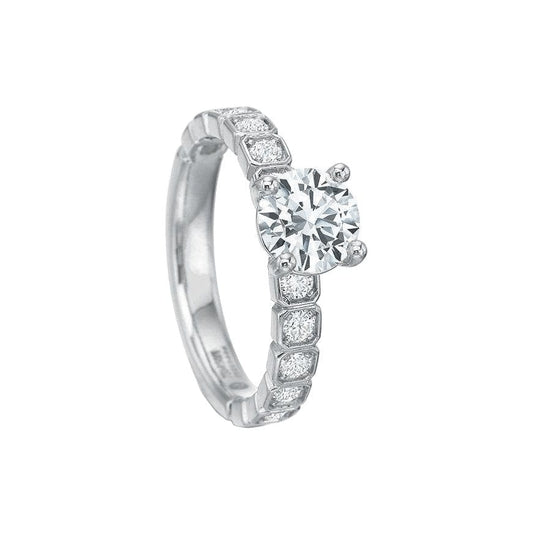 Modern Classic Diamond Semi Mount Ring - Precision Set- Diamond Cellar