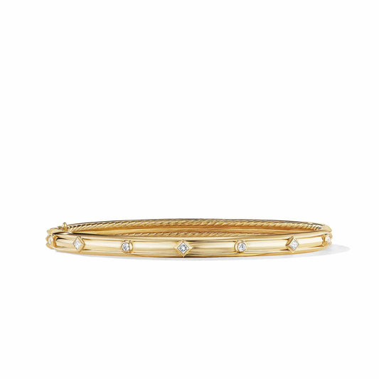 Modern Renaissance Bracelet in 18K Yellow Gold with Diamonds - David Yurman- Diamond Cellar