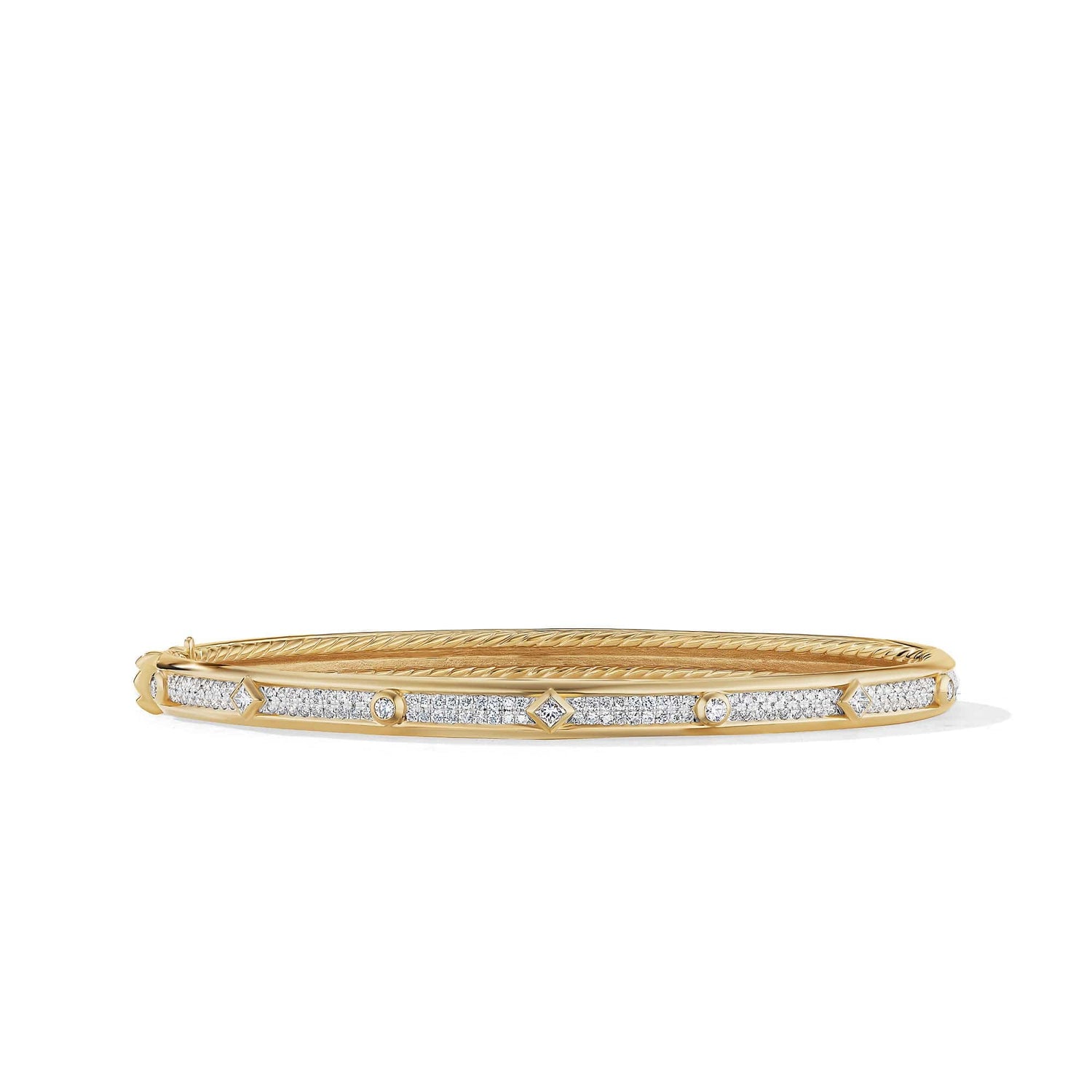 Modern Renaissance Bracelet in 18K Yellow Gold with Full Pave Diamonds - David Yurman- Diamond Cellar