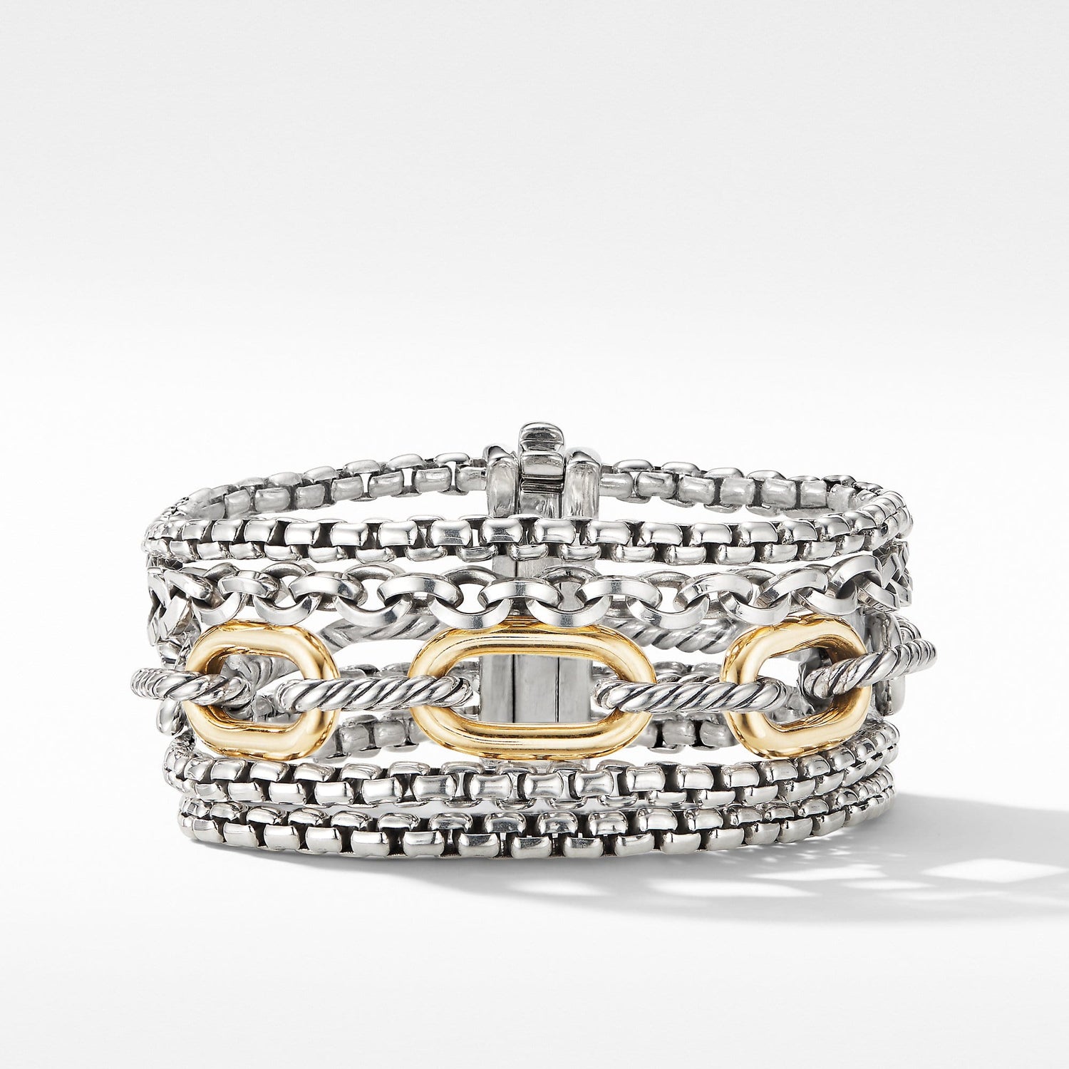 Multi-Row Chain Bracelet with 18K Yellow Gold - David Yurman- Diamond Cellar