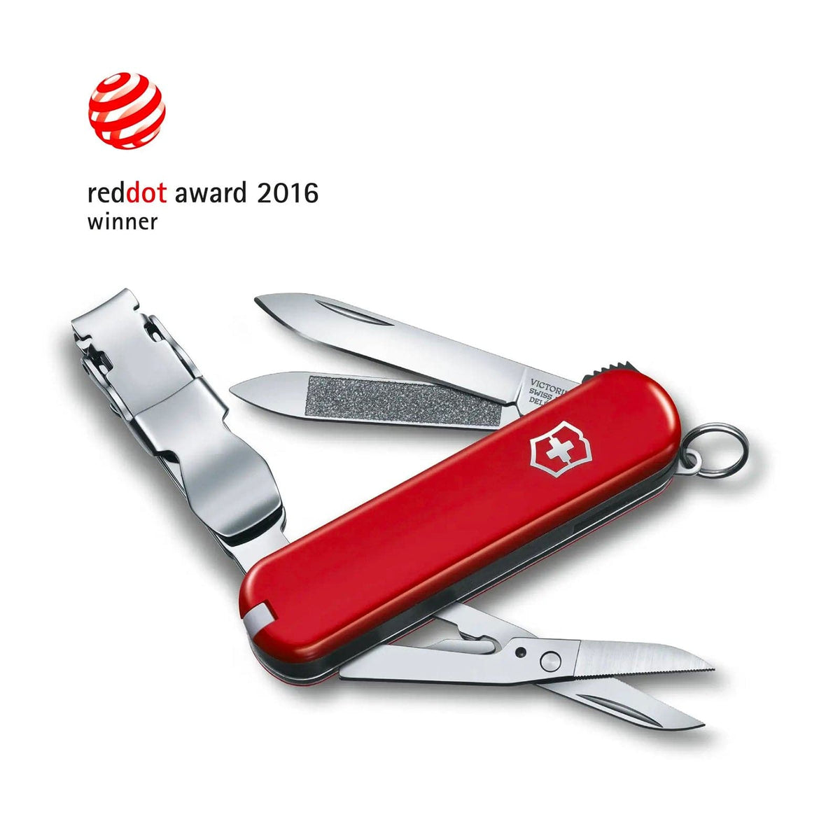 gentage i går Far Nail Clip 580 Pocket Knife in Red by Victorinox Swiss Army | Diamond Cellar