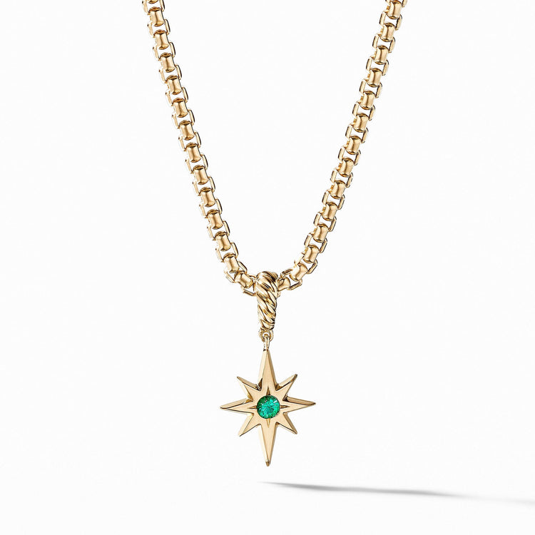 North Star Birthstone Pendant in Emerald - David Yurman- Diamond Cellar