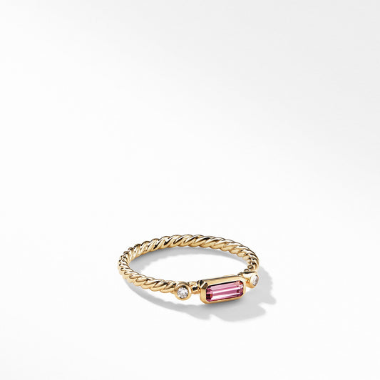 Novella Ring in Pink Tourmaline with Diamonds - David Yurman- Diamond Cellar