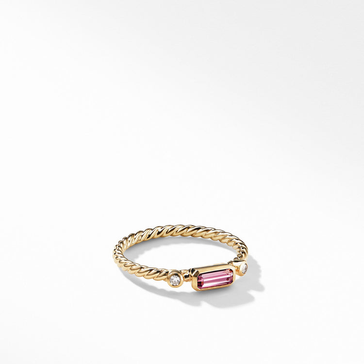 Novella Ring in Pink Tourmaline with Diamonds - David Yurman- Diamond Cellar