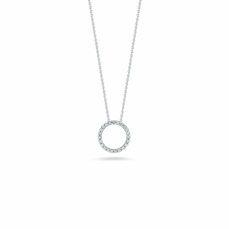 Open Circle Diamond Necklace - Roberto Coin- Diamond Cellar