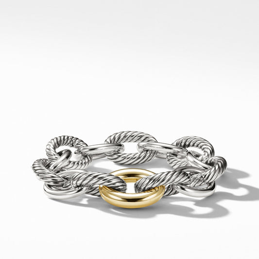 Oval Extra-Large Link Bracelet with Gold - David Yurman- Diamond Cellar