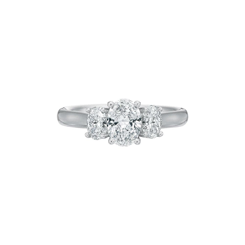 Precision Set Flush Fit Channel Set Diamond Engagement Ring Platinum: +$540