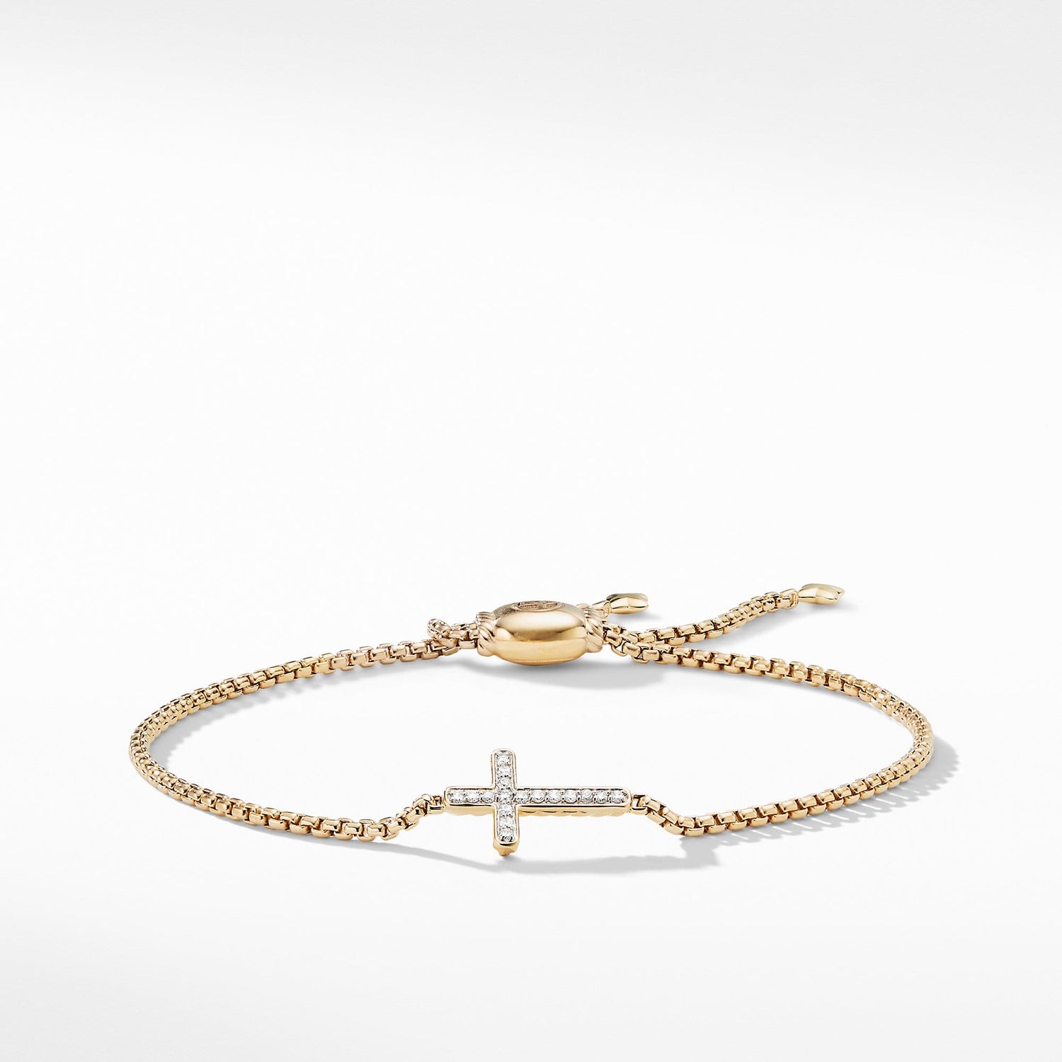 Pave Cross Bracelet with Diamonds in 18K Gold - David Yurman- Diamond Cellar