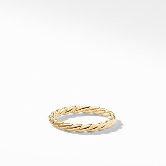 Paveflex Ring in 18K Gold, 2.7mm - David Yurman- Diamond Cellar