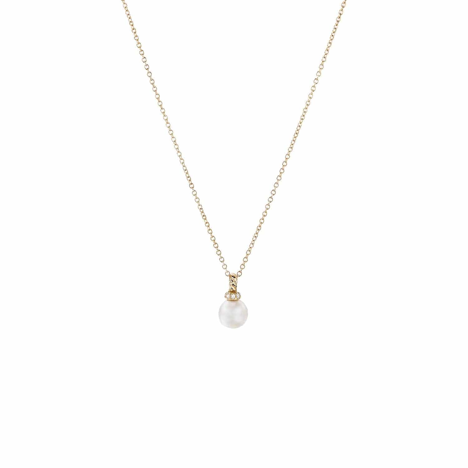 Pearl and Diamond Solari Pendant - David Yurman- Diamond Cellar