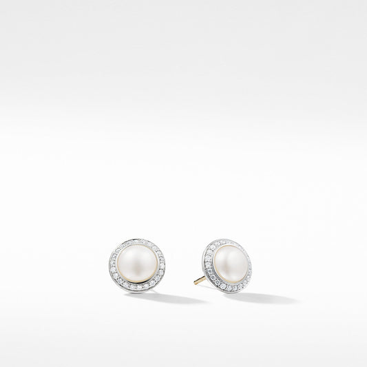 Pearl Earring with Diamonds - David Yurman- Diamond Cellar