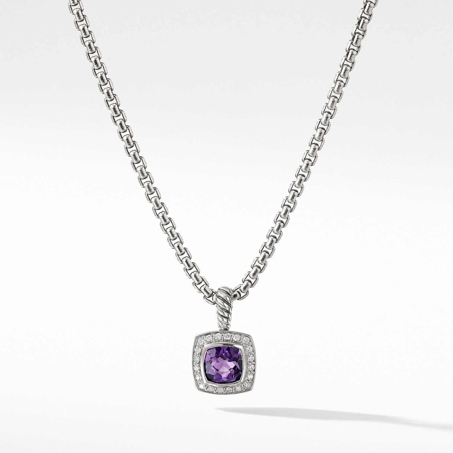 Pendant Necklace with Amethyst and Diamonds - David Yurman- Diamond Cellar