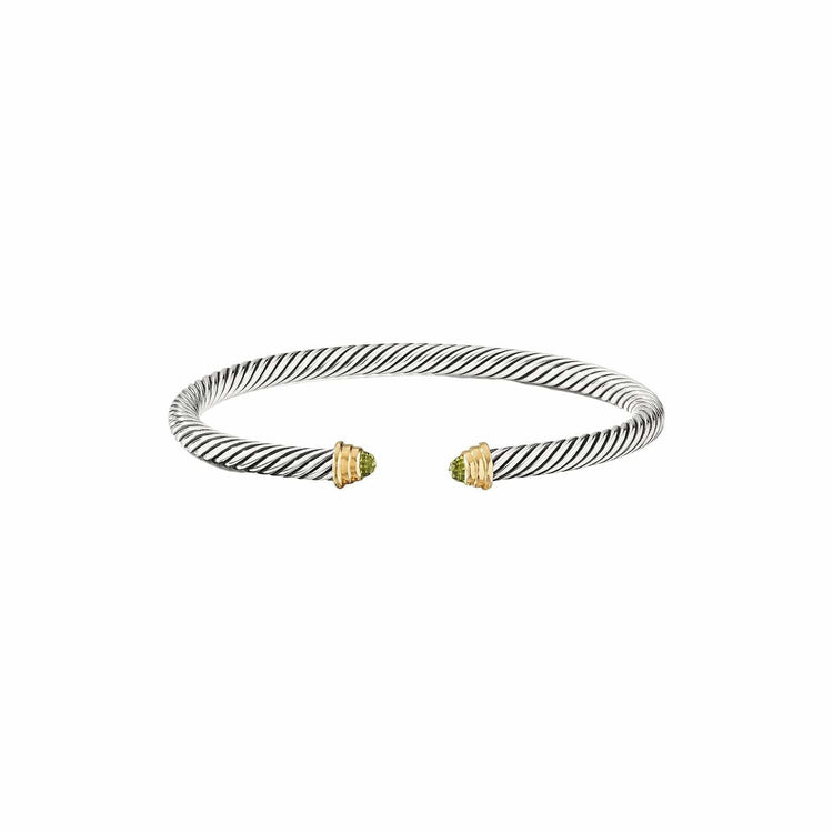 Peridot Cable Kids Cuff - David Yurman- Diamond Cellar