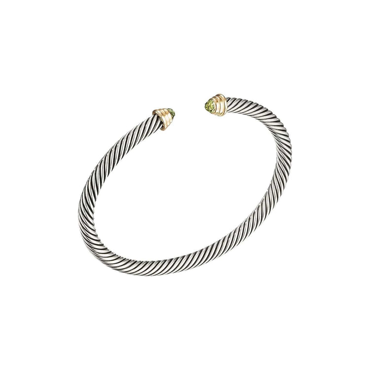 Peridot Cable Kids Cuff - David Yurman- Diamond Cellar