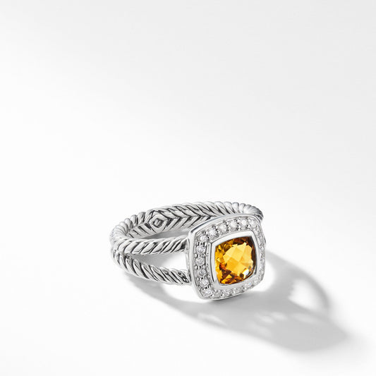 Petite Albion Ring with Citrine and Diamonds - David Yurman- Diamond Cellar