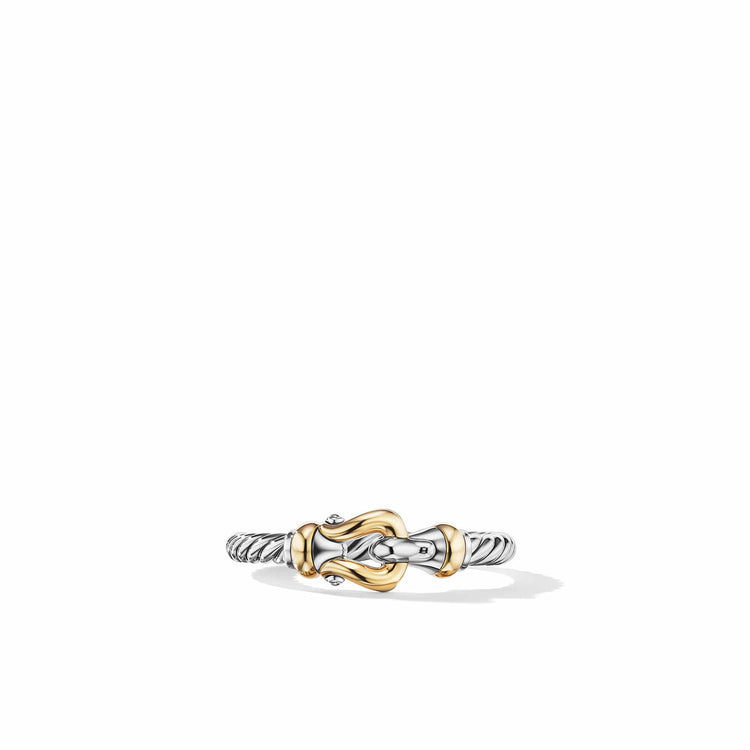 Petite Buckle Ring with 18K Yellow Gold - David Yurman- Diamond Cellar