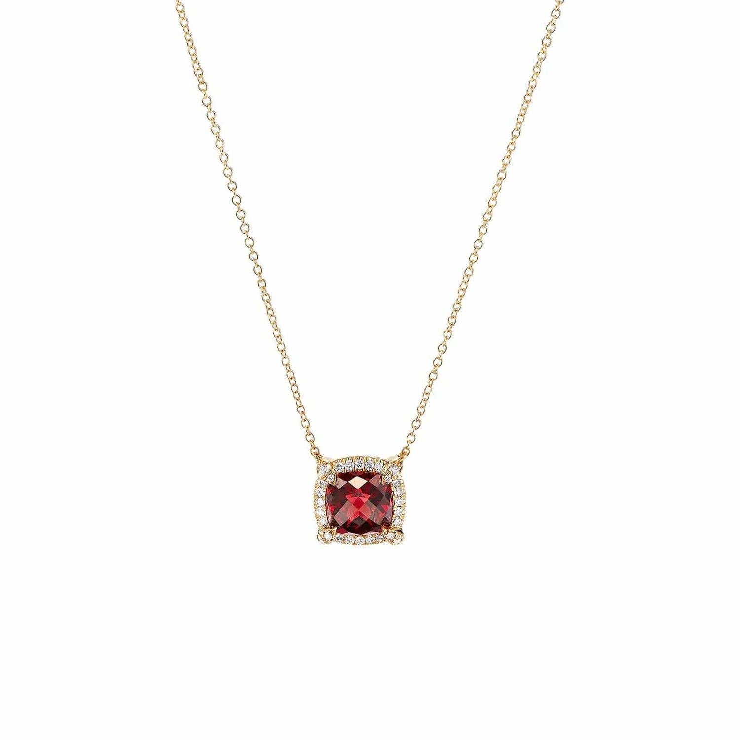 Petite Châtelaine Pendant in Garnet with Diamond Accents - David Yurman- Diamond Cellar