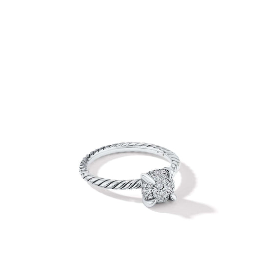 Petite Chatelaine Ring with Full Pave Diamonds - David Yurman- Diamond Cellar