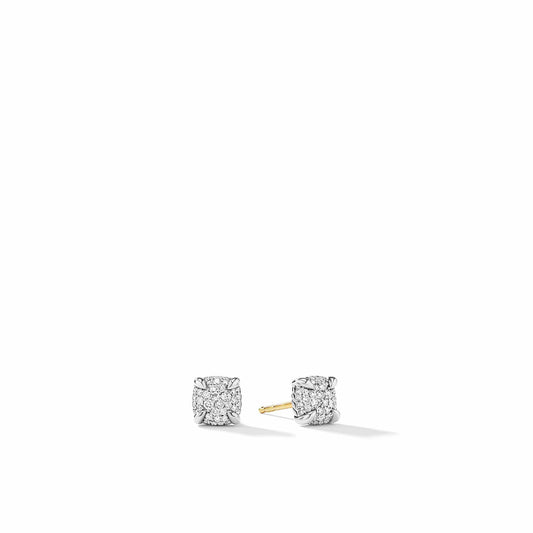 Petite Chatelaine Stud Earrings with Full Pave Diamonds - David Yurman- Diamond Cellar