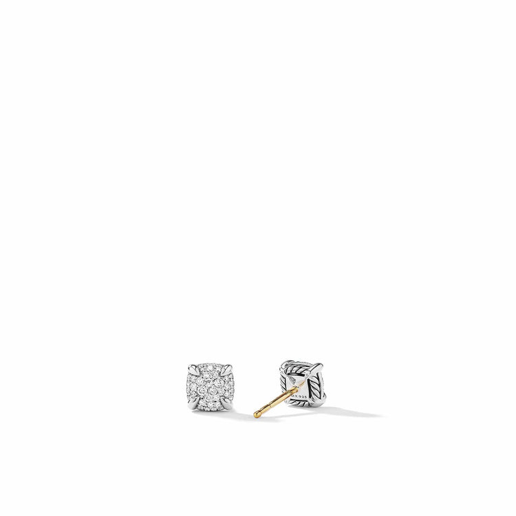 Petite Chatelaine Stud Earrings with Full Pave Diamonds - David Yurman- Diamond Cellar