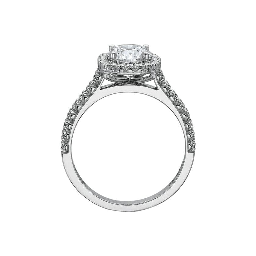 Petite FlushFit Cushion Halo Semi Mount Ring by Precision Set