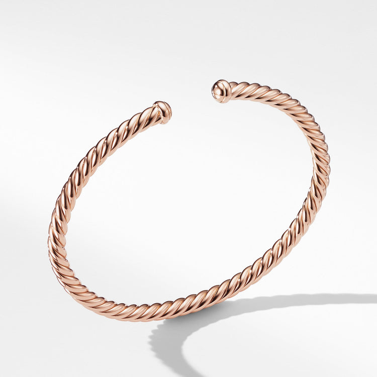 Petite Precious Cable Bracelet in Rose Gold - David Yurman- Diamond Cellar
