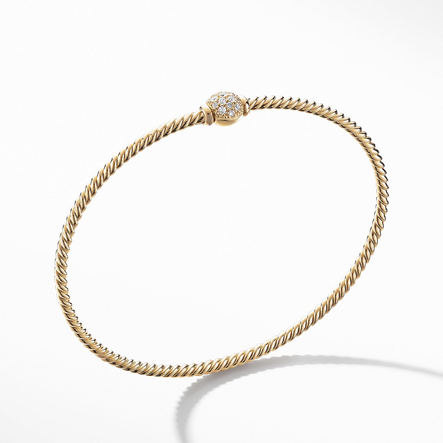Petite Solari Station Pave Bracelet with Diamonds in 18K Gold - David Yurman- Diamond Cellar