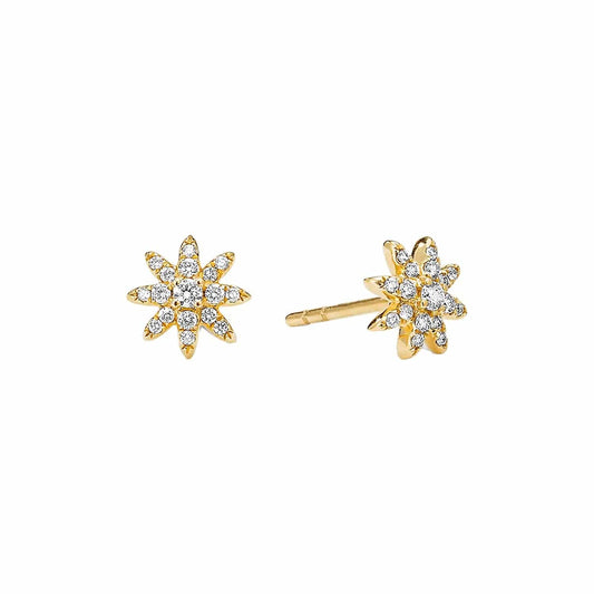 Petite Starburst Stud Earrings with Diamonds - David Yurman- Diamond Cellar