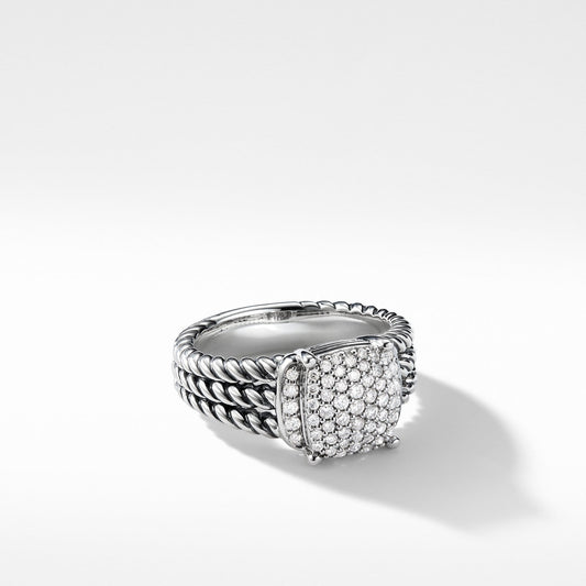 Petite Wheaton Ring with Diamonds - David Yurman- Diamond Cellar