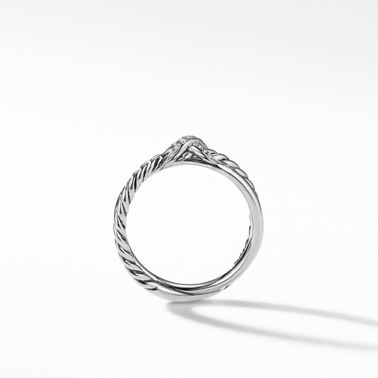 Petite X Ring with Pave Diamonds - David Yurman- Diamond Cellar